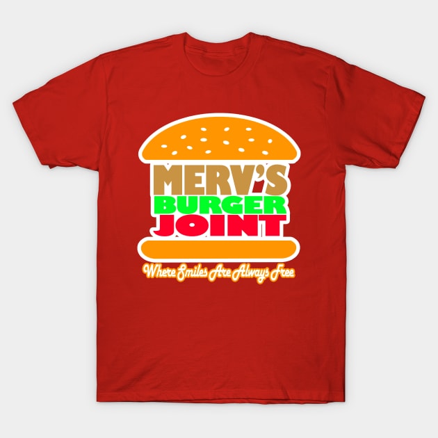 River City Ransom Merv's Burger Joint T-Shirt by GodsBurden